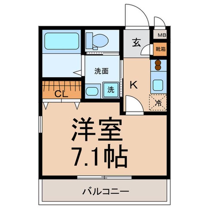 ドミール マルシェ(1K/1階)の間取り写真