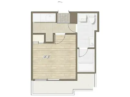 ファミール砂岡(1LDK/1階)の間取り写真