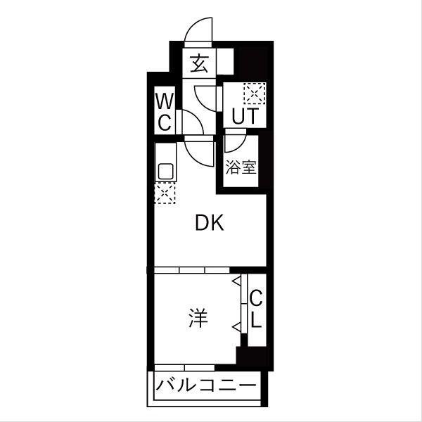 OAKLANCE 森下II(1DK/4階)の間取り写真