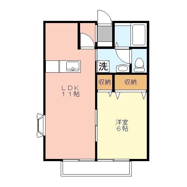 グランドール(1LDK/1階)の間取り写真