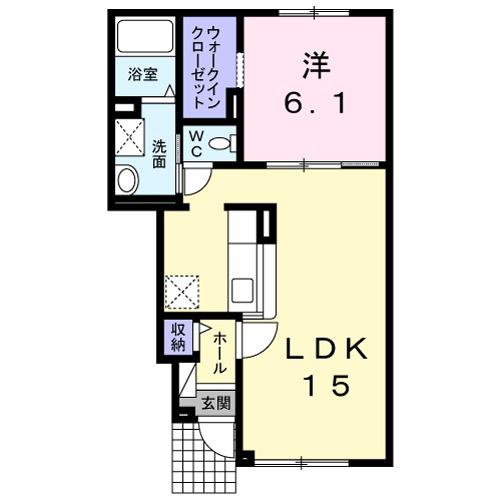 ＪＲ宗谷本線 名寄駅 徒歩8分 2階建 築11年(1LDK/1階)の間取り写真