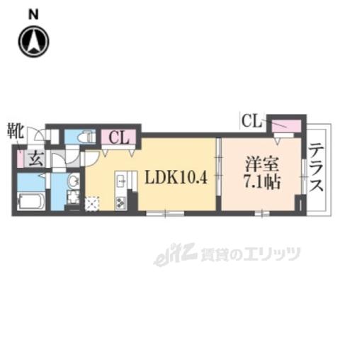 シュヴァルマラン(1LDK/1階)の間取り写真