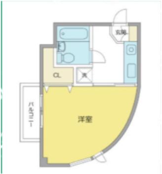 CHERE(1K/3階)の間取り写真