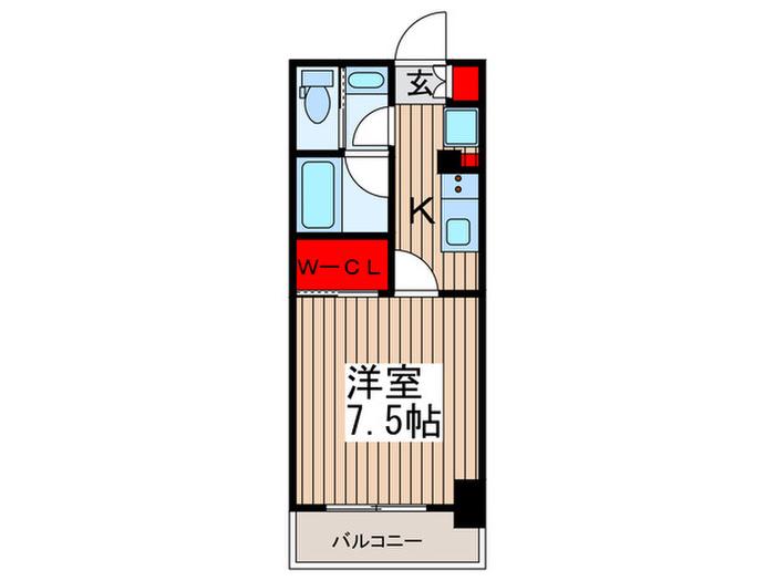 ルフォンプログレ清澄白河プレミア(1K/11階)の間取り写真