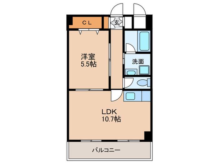 アゴラ葵(1LDK/10階)の間取り写真