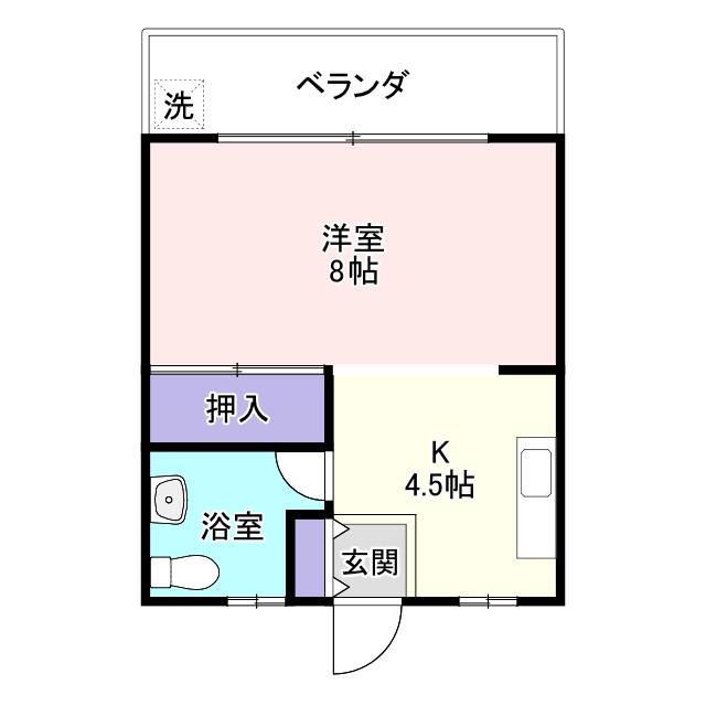 シティーハイツ内間(1DK/2階)の間取り写真