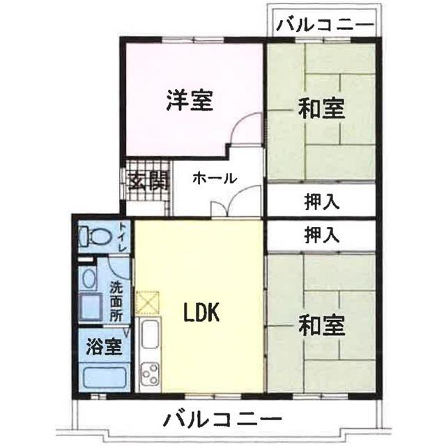 アヴニールドゥモエ(3LDK/1階)の間取り写真