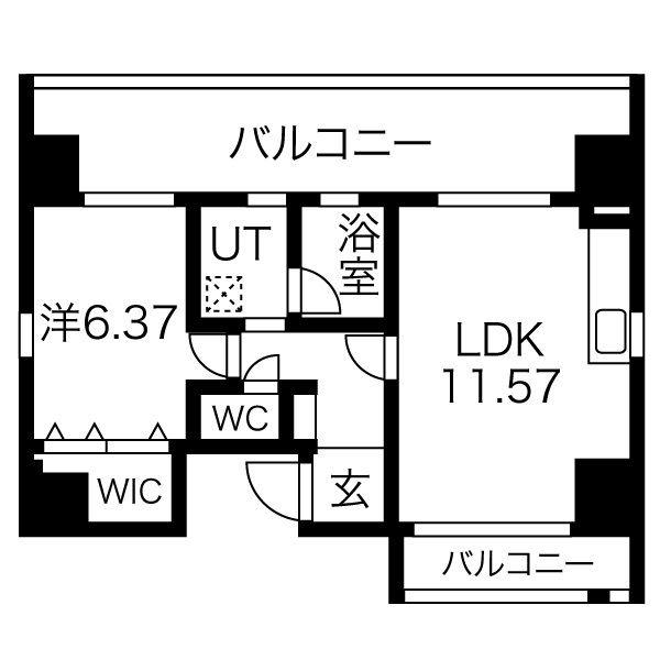 パラッツォ スペチアーレ(1LDK/10階)の間取り写真