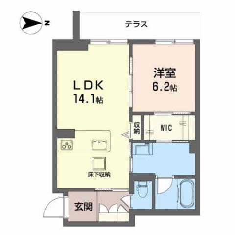 グランクォーレ(1LDK/1階)の間取り写真