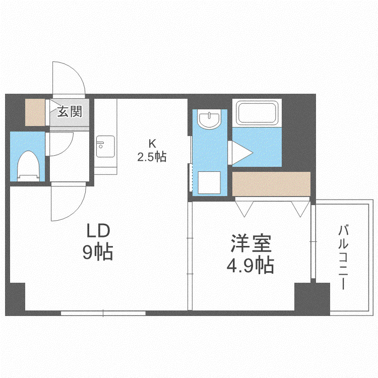 COMS RESIDENCE 鳥居前(1LDK/6階)の間取り写真