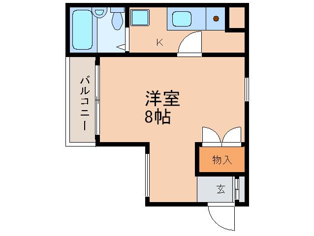 コーポミヤコ(1K/3階)の間取り写真