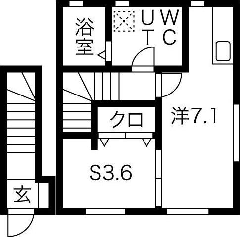 グランディール本通(ワンルーム/2階)の間取り写真