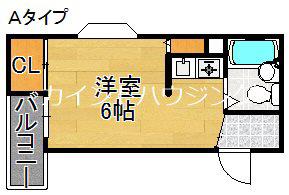 シティヒル(ワンルーム/3階)の間取り写真