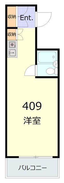 トーシンハイム新宿(ワンルーム/4階)の間取り写真