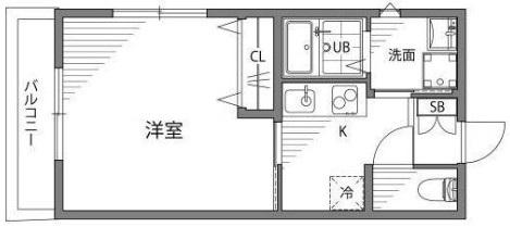 TIK中野II(1K/1階)の間取り写真
