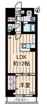 YAYOI COURT(1LDK/5階)の間取り写真