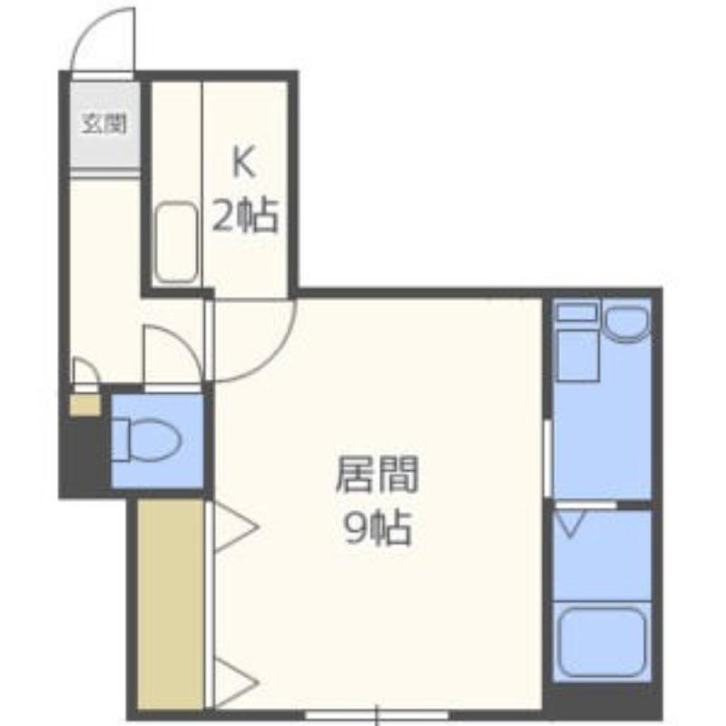LEESPACE北10条II(1K/3階)の間取り写真