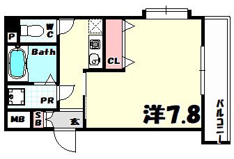 ER CITYS KAMISAWA(1K/2階)の間取り写真