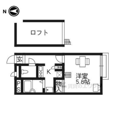 レオパレスアーバンアメニティー(1K/2階)の間取り写真