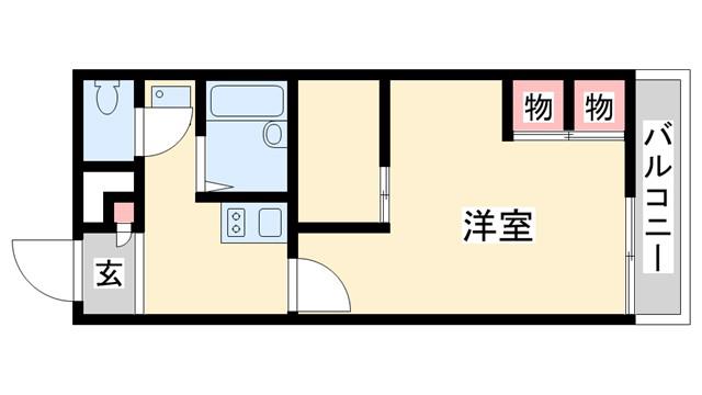 レナアバンス(1K/2階)の間取り写真