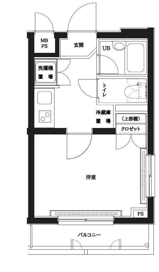 ルーブル中野坂上弐番館(1K/2階)の間取り写真