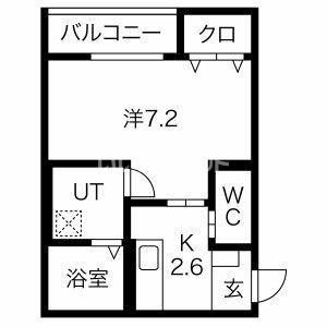 プラザドゥシャレー(1K/3階)の間取り写真
