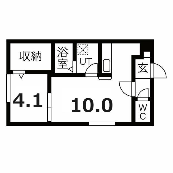ユーゴズS5(1LDK/2階)の間取り写真