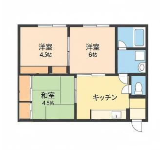 ティアラ保土ヶ谷(3DK/1階)の間取り写真