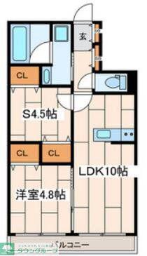 さくら十番館(1SLDK/2階)の間取り写真