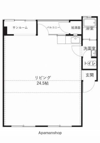 IDEAL サウス(ワンルーム/1階)の間取り写真
