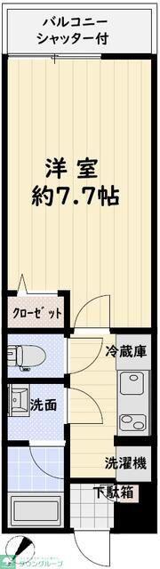 リブリ大船IV(1K/1階)の間取り写真