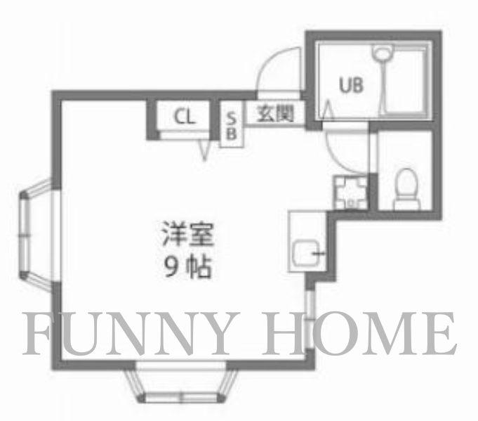 ジュネス上馬(ワンルーム/2階)の間取り写真