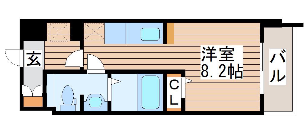 LASANTE薬師堂(ワンルーム/5階)の間取り写真
