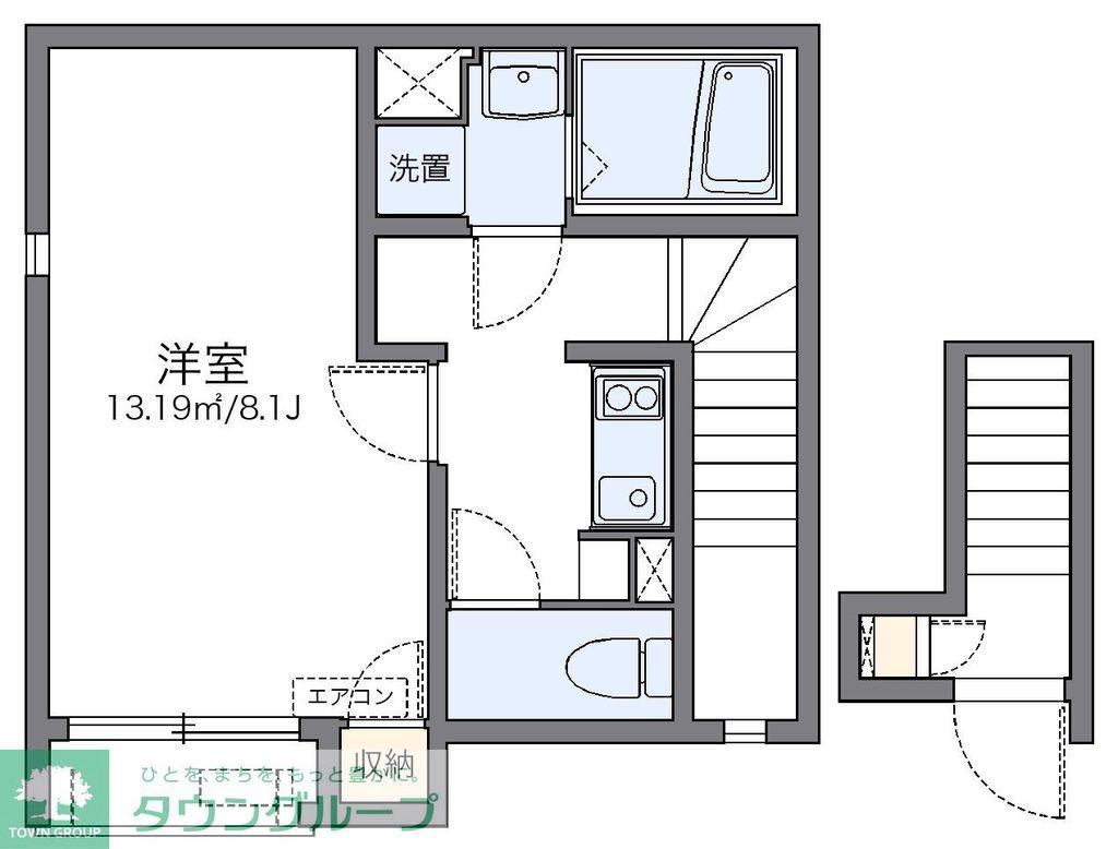 レオネクスト出村(1K/2階)の間取り写真