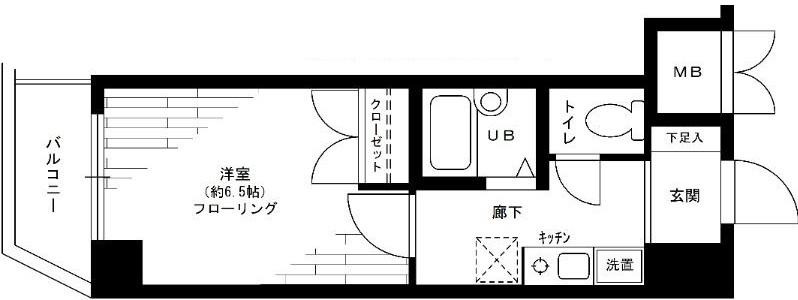 ステージファースト目白第2(1K/4階)の間取り写真
