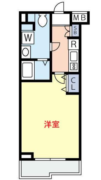 グランヴァン西馬込III(1K/1階)の間取り写真