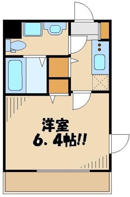 プレール・ドゥーク上高井戸(1K/2階)の間取り写真
