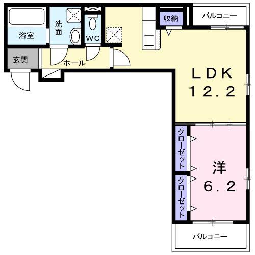 サイネリア(1LDK/3階)の間取り写真