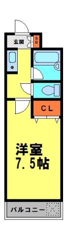 SEIKA(1K/5階)の間取り写真