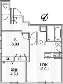 AGLAIA千石DEUX(1SLDK/2階)の間取り写真