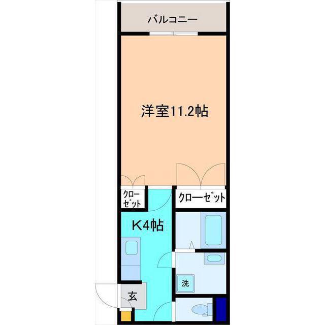 ファミーユ(1K/2階)の間取り写真