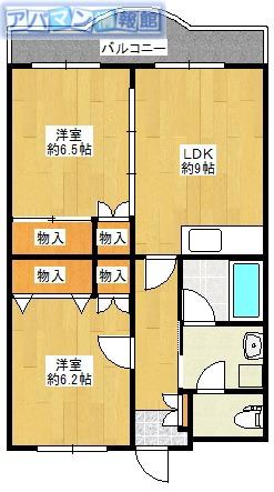 T&K寺尾前通(2LDK/3階)の間取り写真