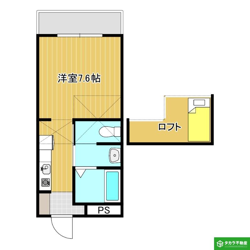 フレミールI(ワンルーム/3階)の間取り写真