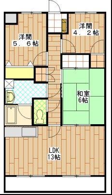ベルティストン(3LDK/2階)の間取り写真