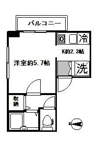 メゾンヴァンティアン(1K/3階)の間取り写真
