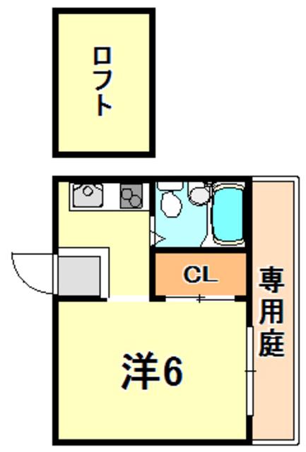 ETPレジデンス美山台(1K/1階)の間取り写真