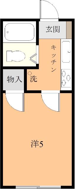 サンコートアスカ(1K/2階)の間取り写真