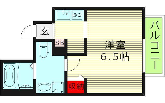 ワールドアイ大阪城イーストアドバンス(1K/3階)の間取り写真