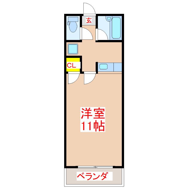 STELLA21(1K/5階)の間取り写真