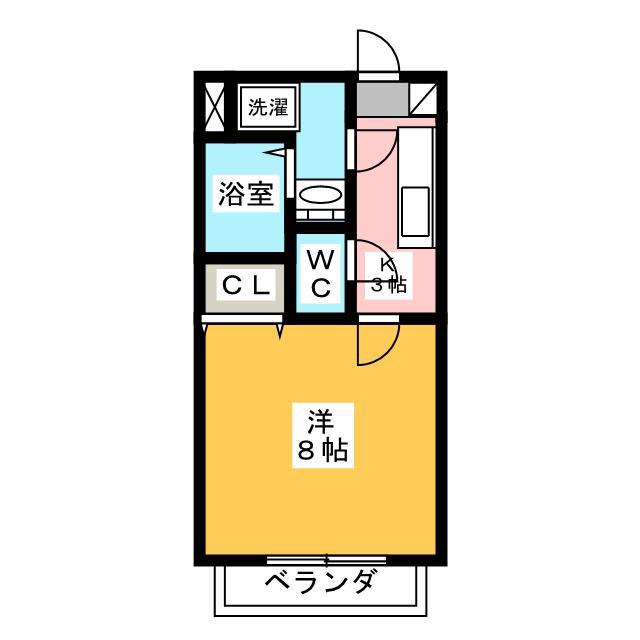 ロワトレーヌ(1K/3階)の間取り写真